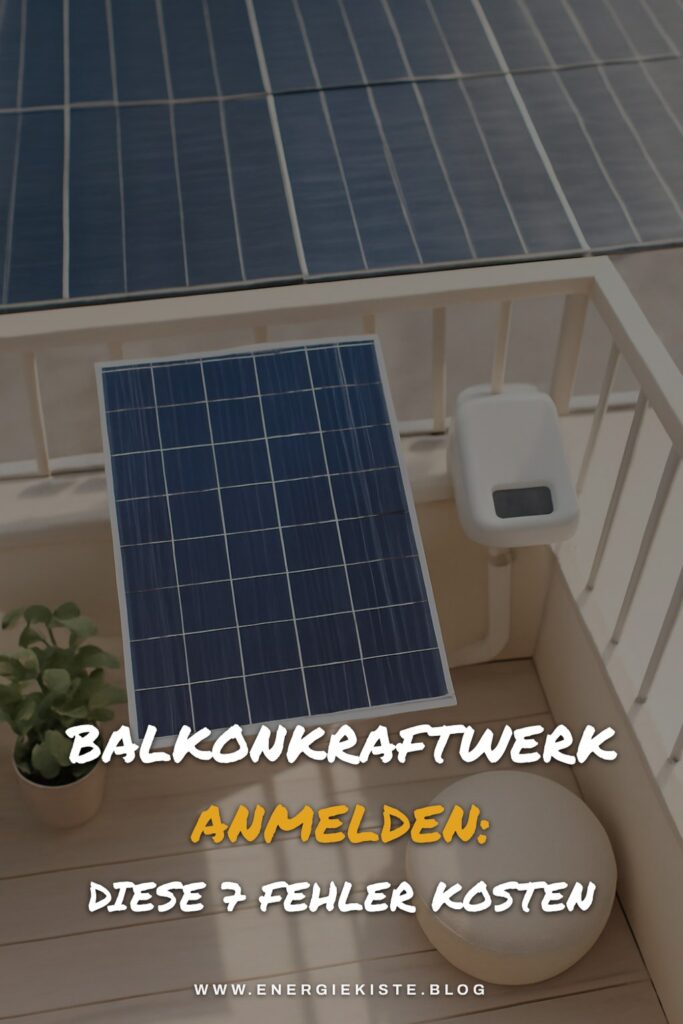 Balkonkraftwerk anmelden: Diese 7 Fehler kosten Geld