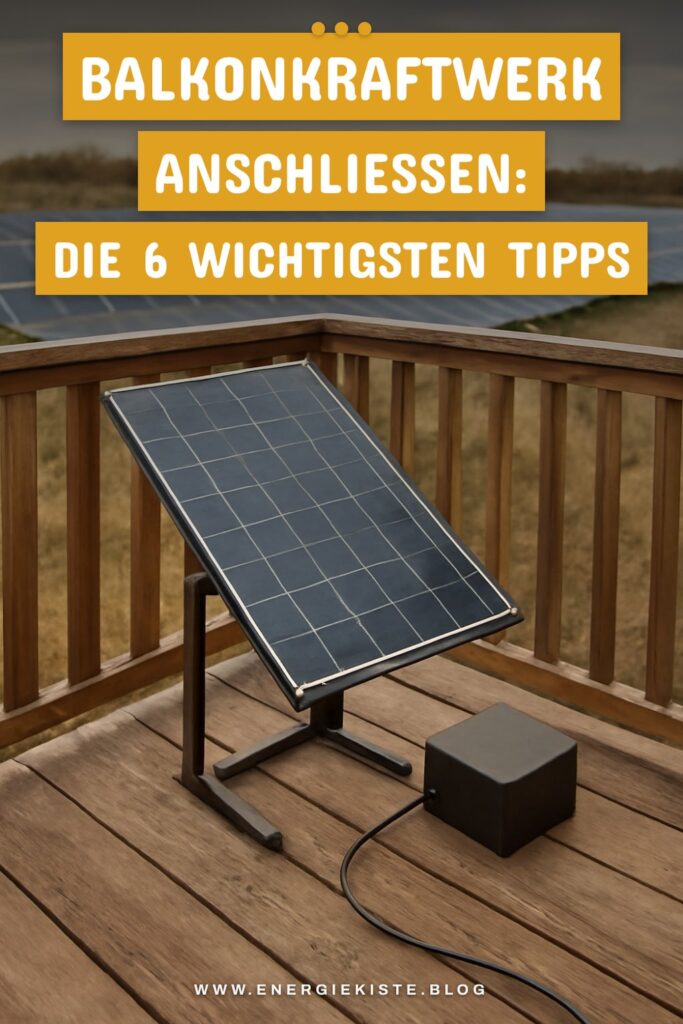 Balkonkraftwerk anschließen: Die 6 wichtigsten Tipps