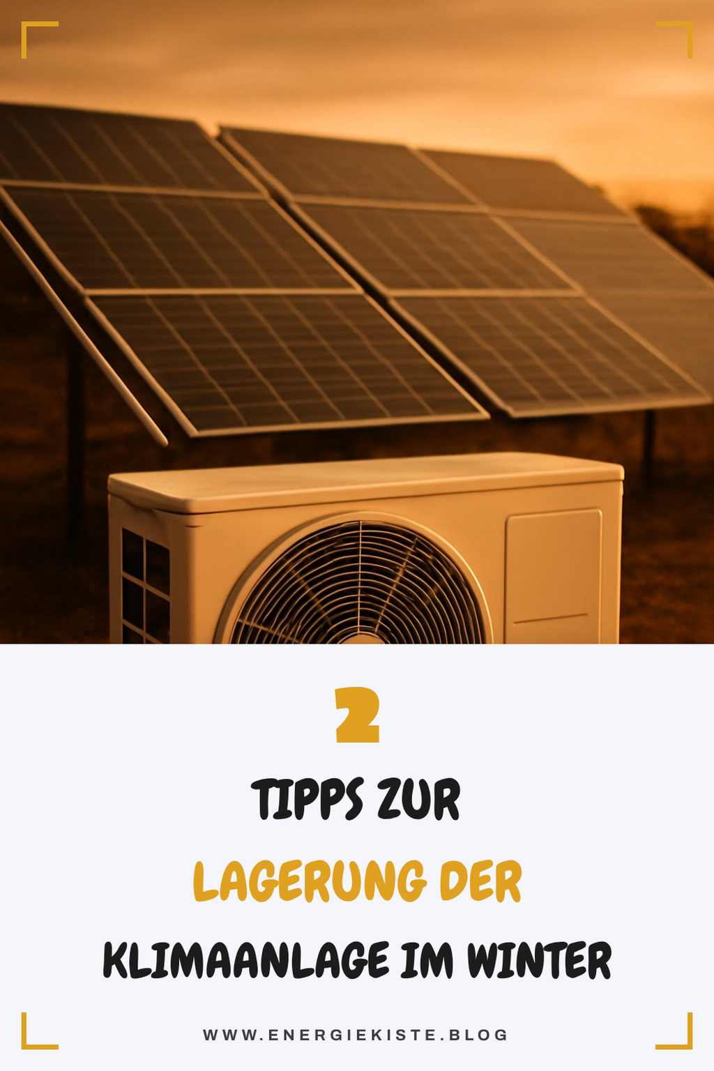 Klimaanlage im Winter richtig lagern