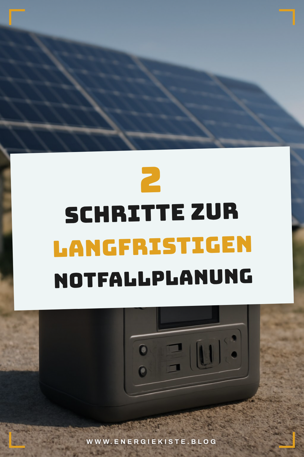 Langfristige Planung für den Notfall