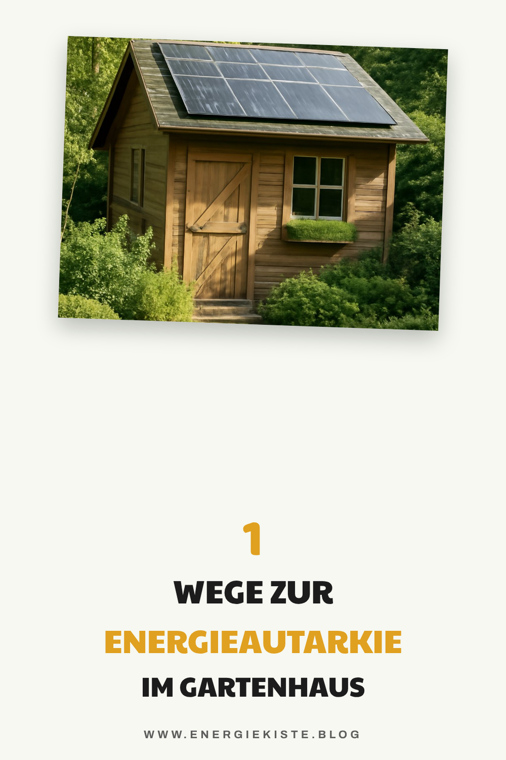 Energieautarkie: So funktioniert’s