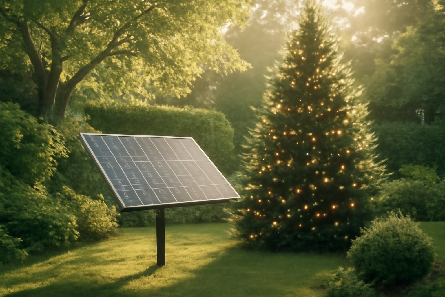 Adventsdeko draußen Eingang mit Lichterkette