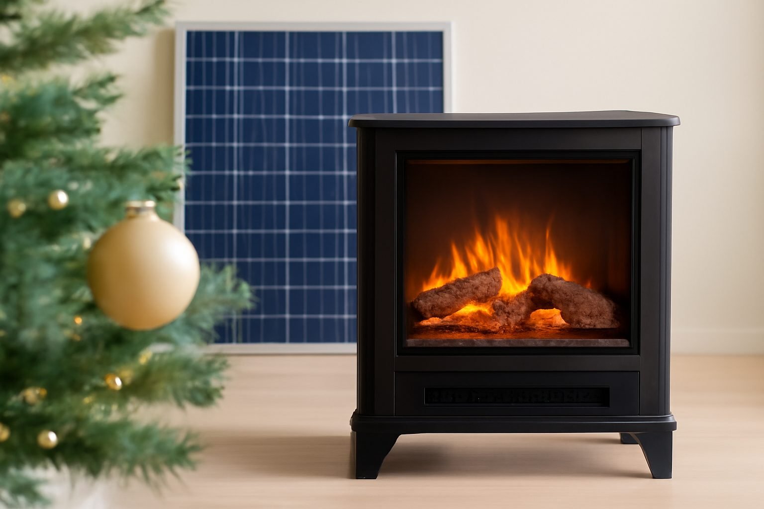 Elektrischer Kamin an Weihnachten Stromverbrauch