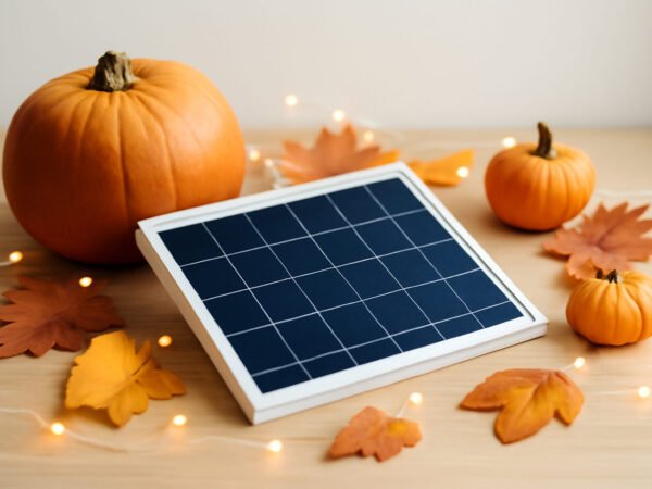 Herbstdeko basteln Naturmaterialien mit Lichterkette