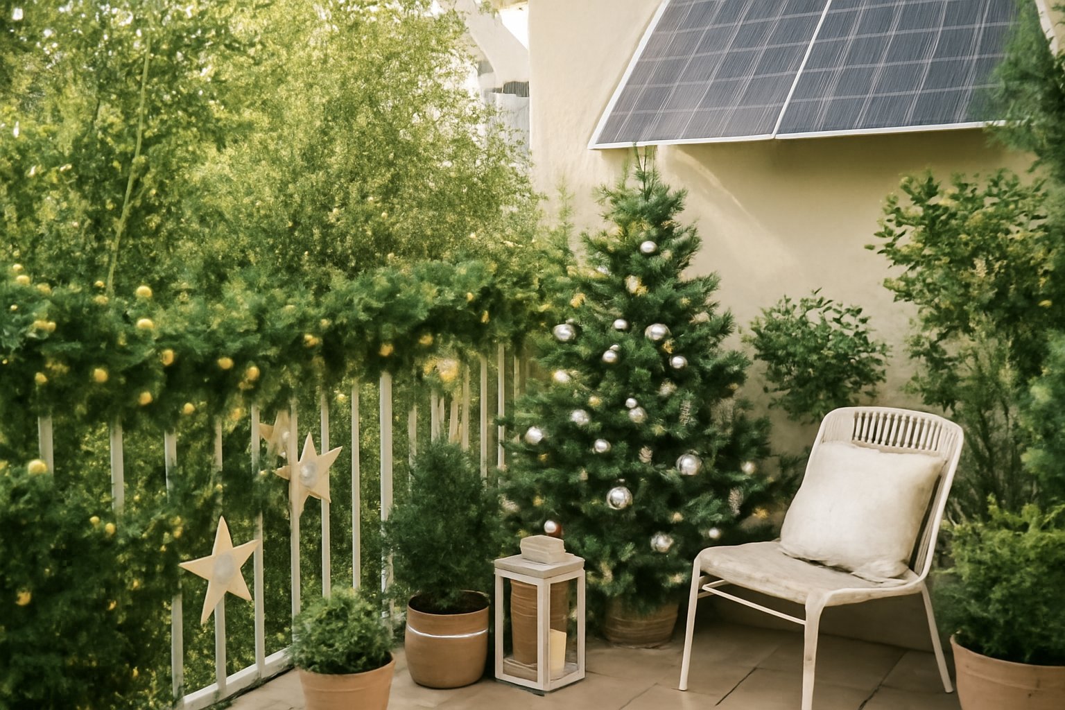 So wird dein Balkon zum Weihnachtswunderland