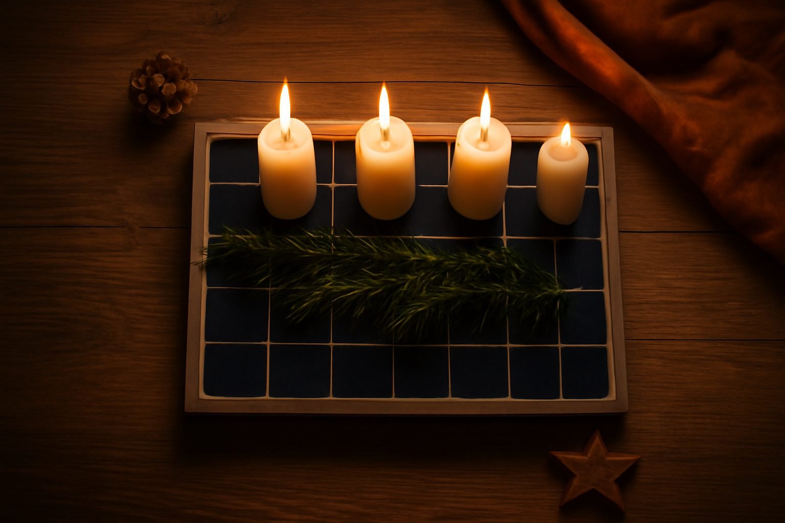 Schlichte Adventsdeko basteln: 6 Schritte zum Ergebnis