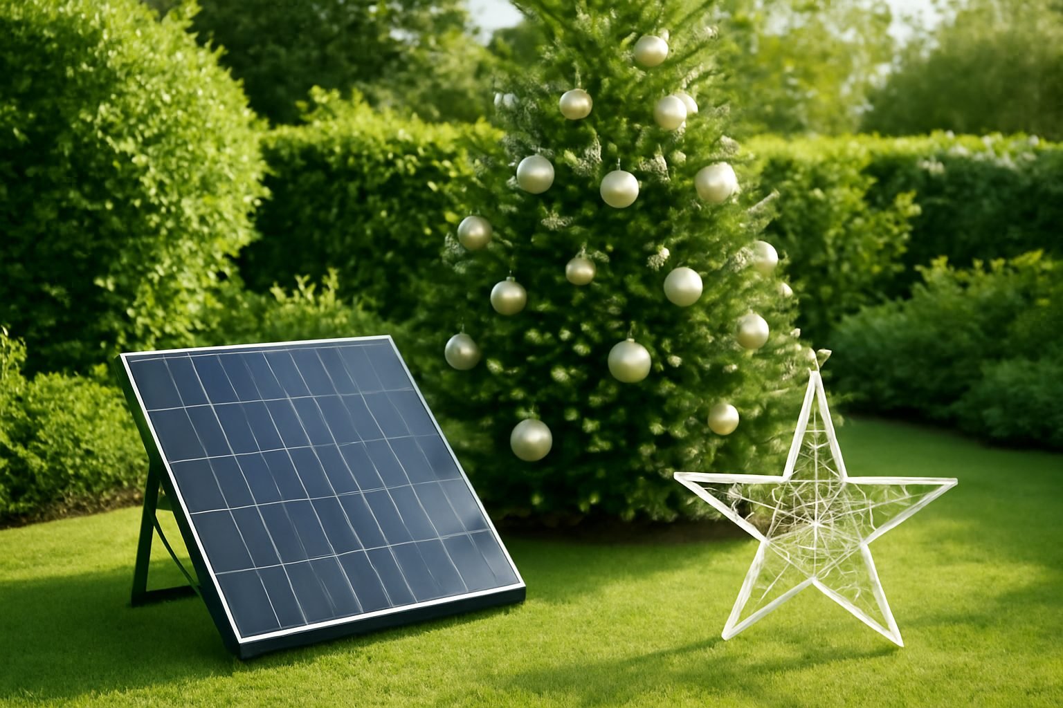 Schlichte Weihnachtsdeko draußen — günstig statt teuer