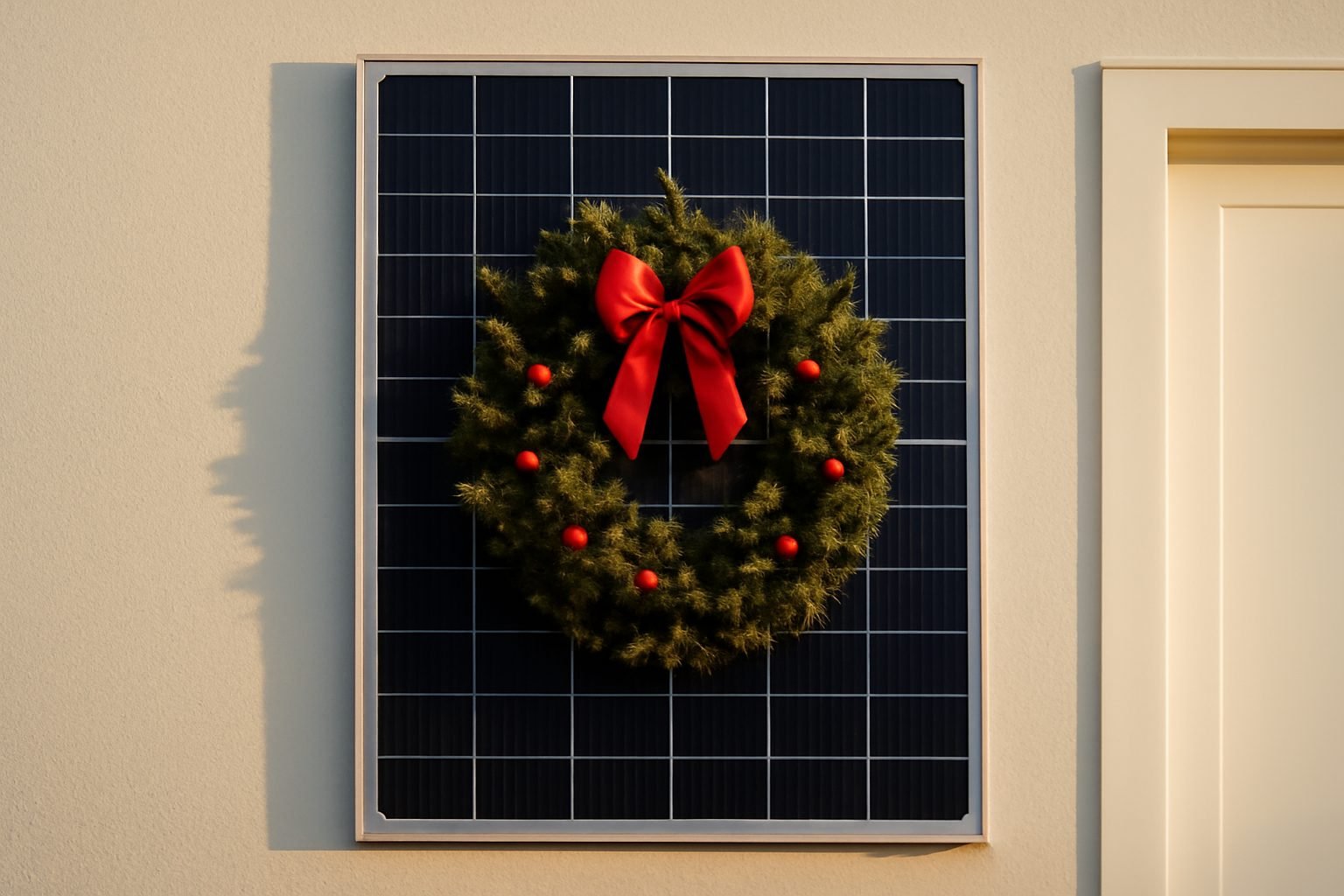 Schlichte Weihnachtsdeko für den Hauseingang