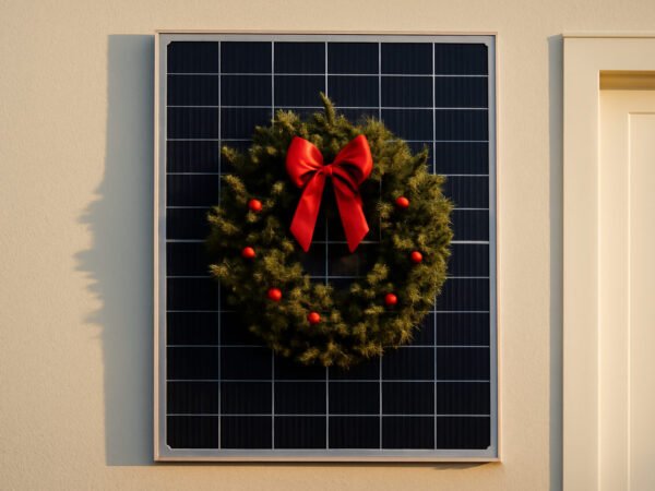 Schlichte Weihnachtsdeko für den Hauseingang
