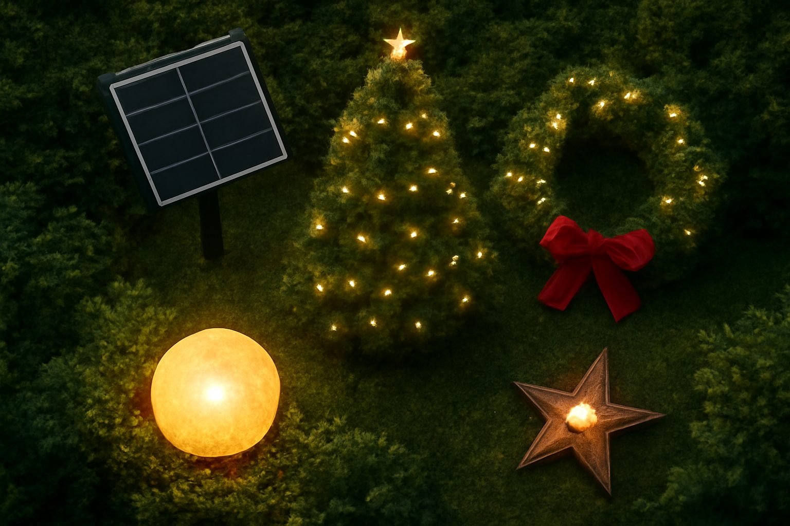 Schlichte Weihnachtsdekoration Ideen draußen