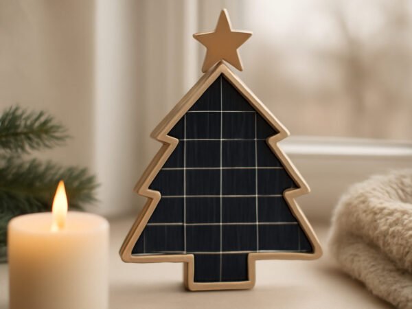 Weihnachtsdeko Fensterbank innen mit Lichterkette