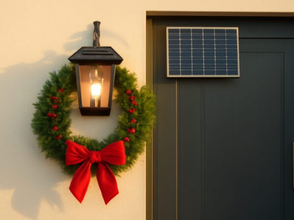 Weihnachtsdeko Hauseingang mit Lichterkette in 7 Schritten