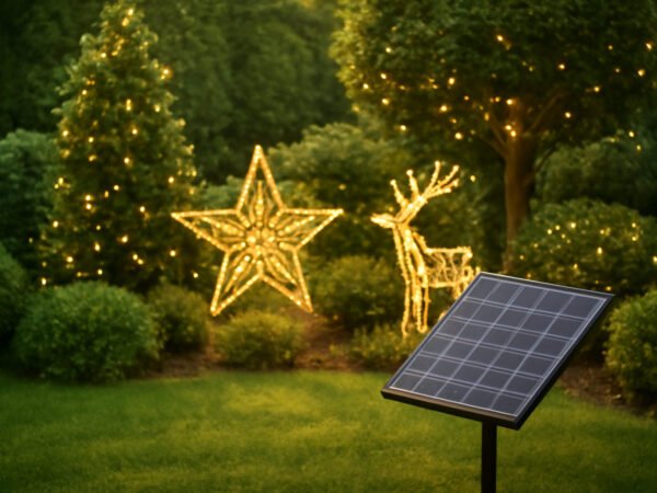 Weihnachtsdeko Outdoor mit Lichterkette